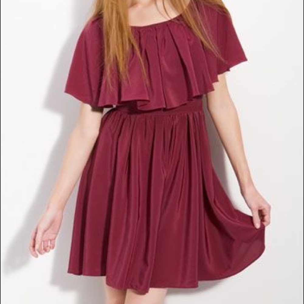 Cynthia Steffe ‘April’ Ruffle Crepe de Chine Dress